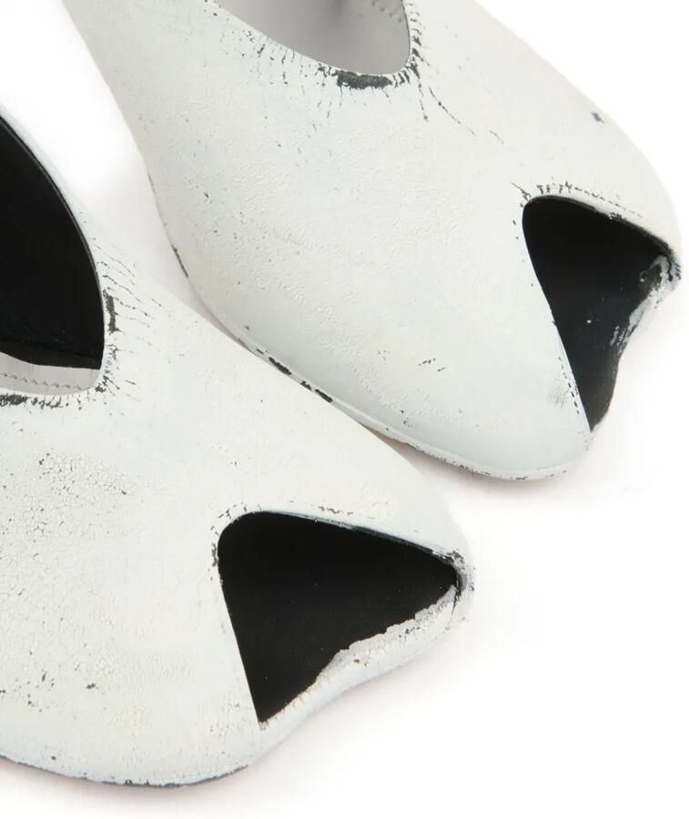MM6 Maison Margiela Slingback sandalen met geverfde print Wit - Foto 2