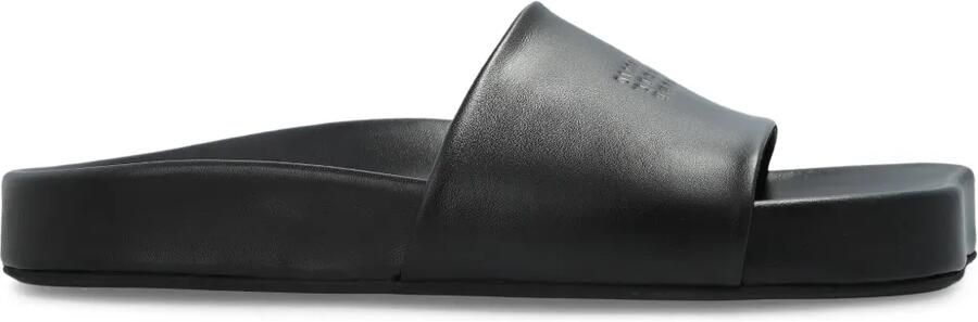MM6 Maison Margiela Slippers met nummerpatroon Zwart