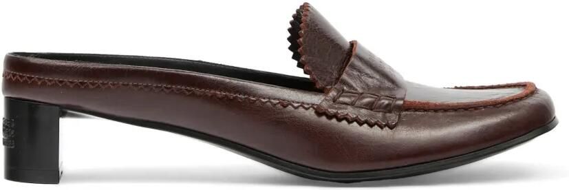 MM6 Maison Margiela Swing Toe leren slippers Bruin