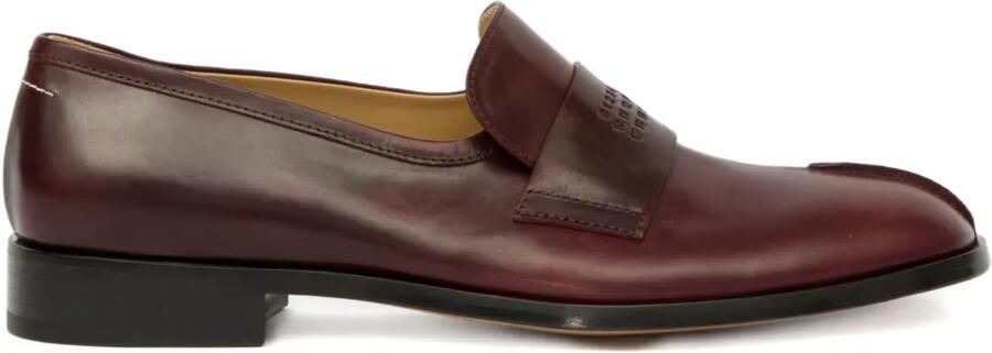 MM6 Maison Margiela Tabi leren loafers Rood