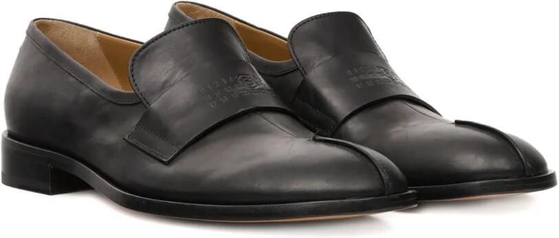 MM6 Maison Margiela Tabi leren loafers Zwart