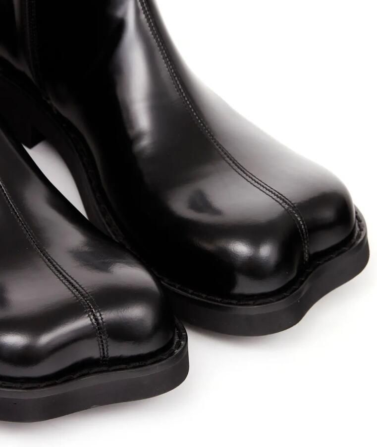 MM6 Maison Margiela Trunk leren enkellaarzen Zwart - Foto 3