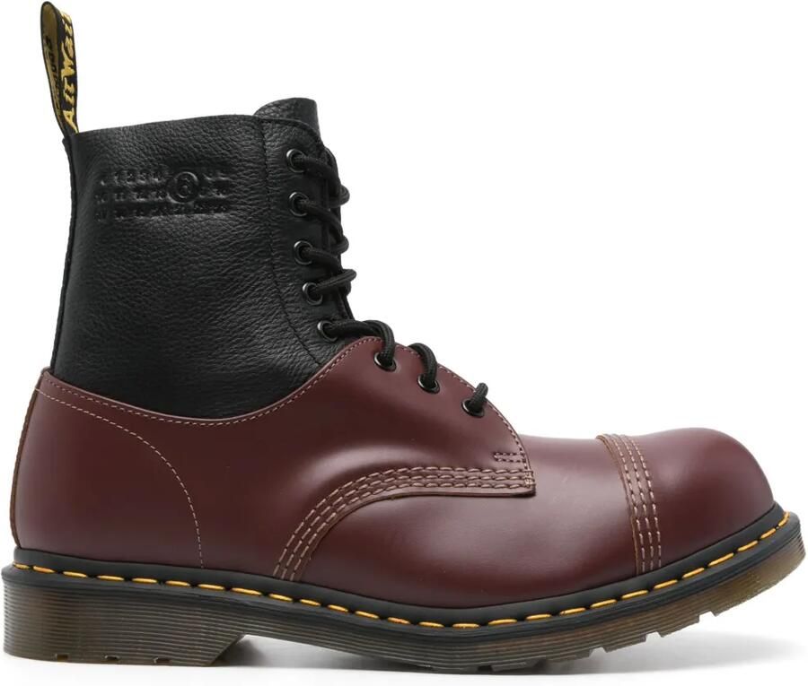 MM6 Maison Margiela x Dr. Martens enkellaarzen met colourblocking Rood