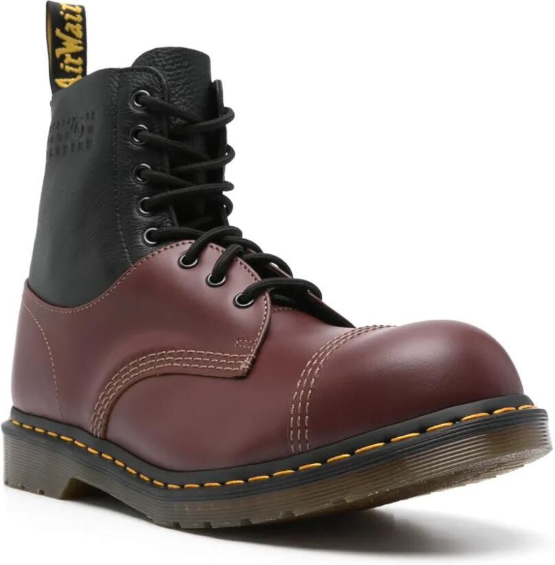 MM6 Maison Margiela x Dr. Martens enkellaarzen met colourblocking Rood - Foto 2
