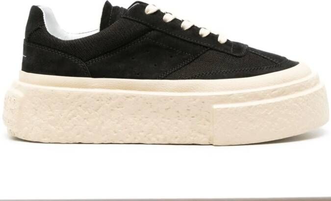 MM6 Maison Margiela Leren sneakers met patroon Zwart