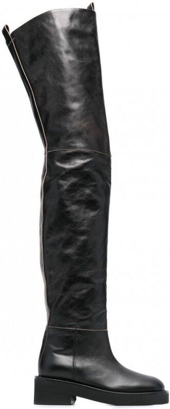 MM6 Maison Margiela Overknee laarzen Zwart