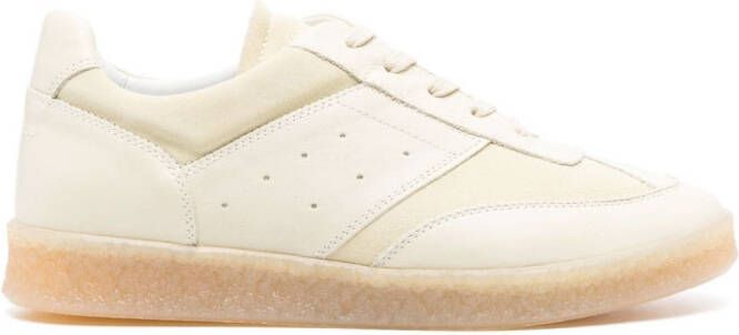 MM6 Maison Margiela Replica leren sneakers met vlakken Beige