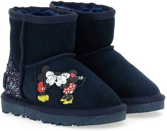 Moa Kids x Disney Mickey + Minnie enkellaarzen Blauw