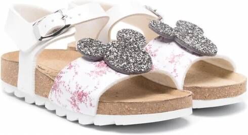 Moa Kids x Disney sandalen met glitter applicatie Wit