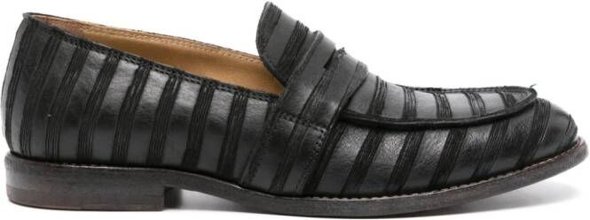 Moma Denver leren loafers Zwart