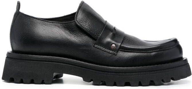 Moma Leren loafers Zwart