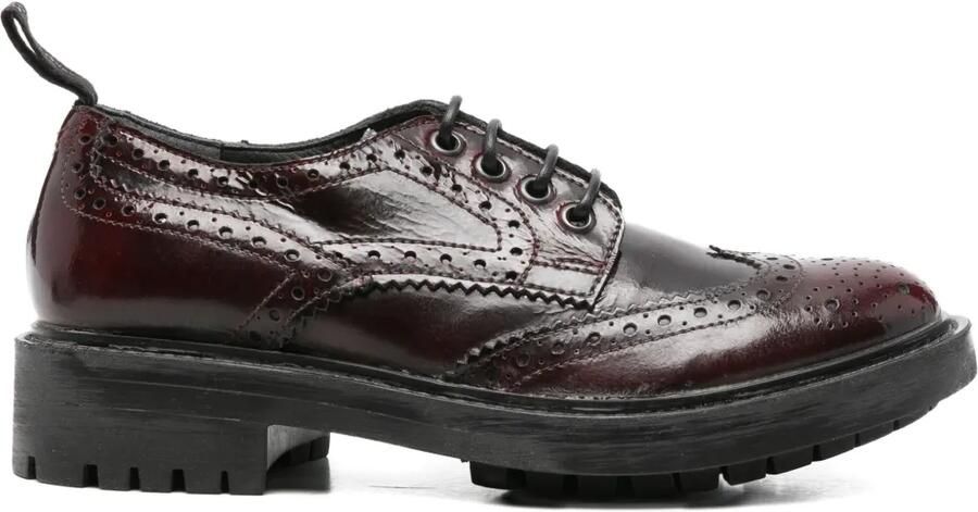 Moma Brogues met veters Rood