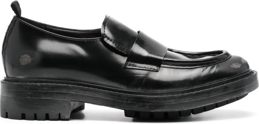 Moma Gerafelde loafers Zwart