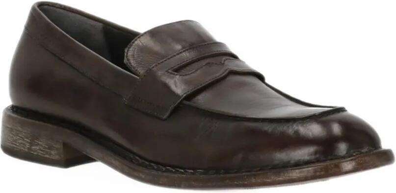 Moma leather penny-slot loafers Bruin - Foto 3