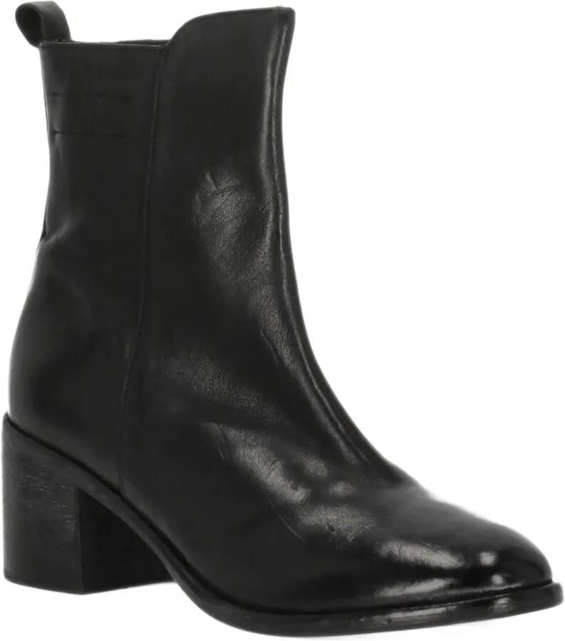 Moma side-zip leather ankle boots Zwart - Foto 2