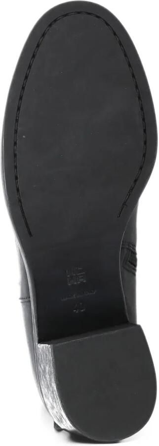 Moma side-zip leather ankle boots Zwart - Foto 5
