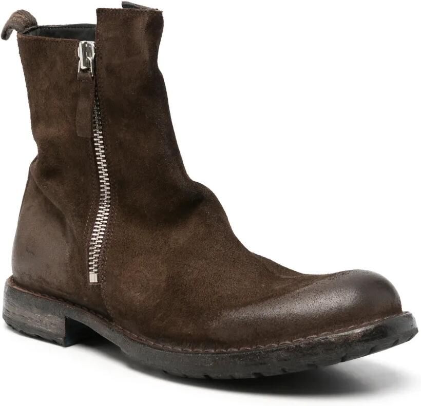 Moma side-zip suede boots Bruin - Foto 2