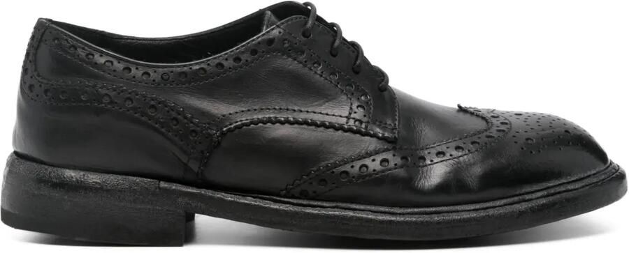 Moma World leren Oxford brogue schoenen Zwart