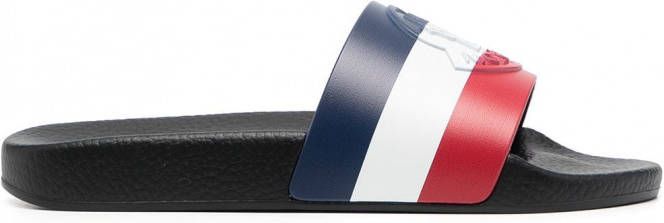 Moncler Basile driekleurige slippers Blauw