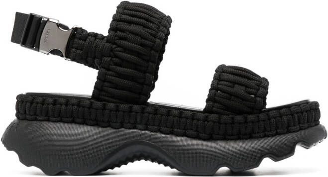Moncler Belay sandalen met sleehak Zwart