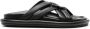 Moncler Bell slippers met gekruiste bandjes Zwart - Thumbnail 1