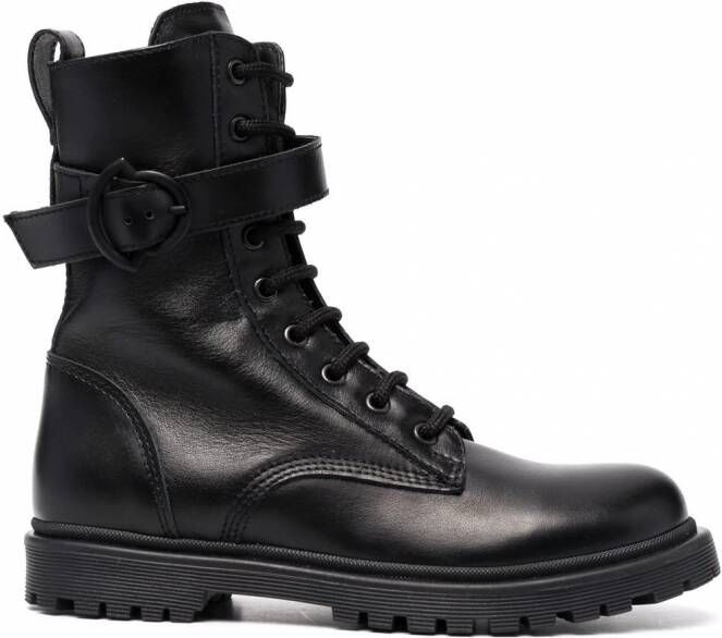 Moncler Enfant Carinne combat boots Zwart