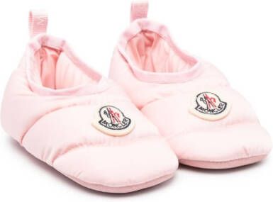 Moncler Enfant Slofjes met logopatch Roze
