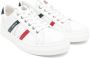 Moncler Enfant Leren sneakers met logoprint Wit - Thumbnail 1