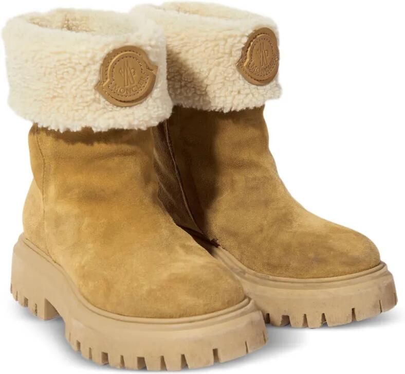 Moncler Enfant Lammy enkellaarzen Bruin
