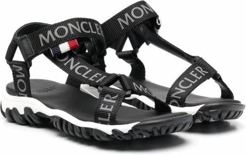 Moncler Enfant Sandalen met logoprint Zwart