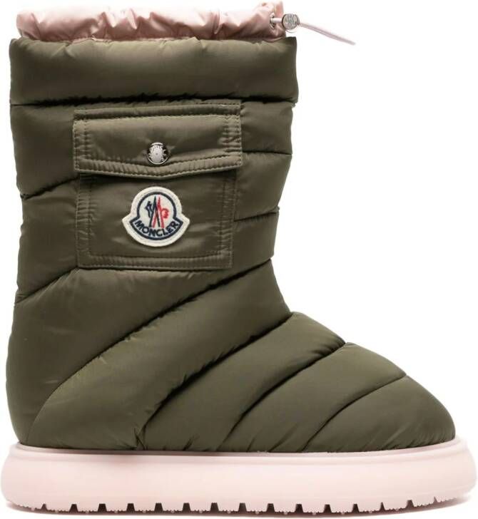 Moncler Gaia Pocket gewatteerde sneeuwlaarzen Groen