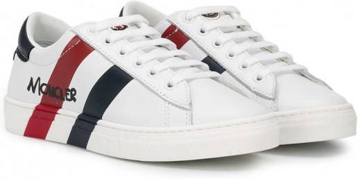 Moncler Enfant Sneakers met dubbele streep Wit