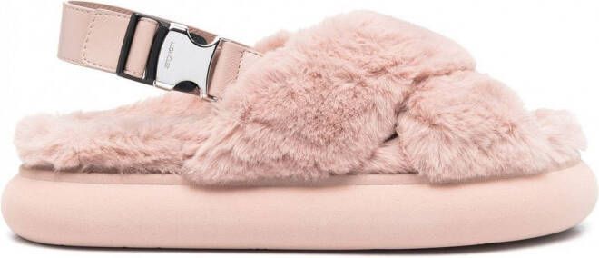 Moncler Lammy slippers Roze