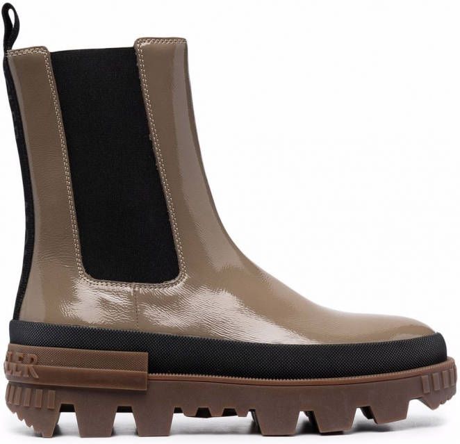 Moncler Leren laarzen Beige