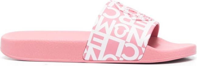 Moncler Slippers met logobandje Roze