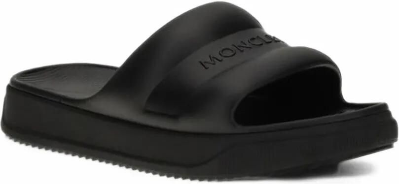 Moncler Altive logo-embossed platform slides Zwart - Foto 3