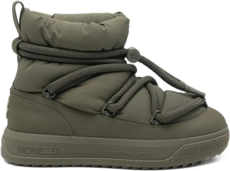 Moncler Altive Mid quilted lace-up snow boots Groen