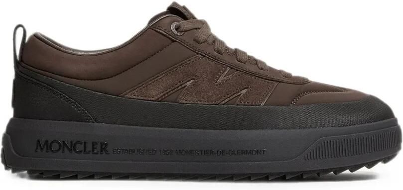 Moncler Altive nubuck & suède sneakers Bruin