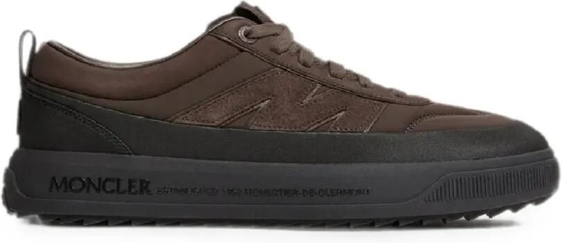Moncler Altive nubuck & suède sneakers Bruin