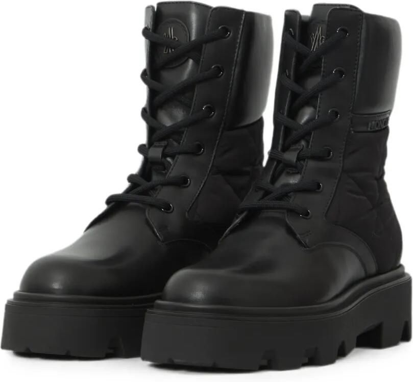Moncler Aurea leren laarzen Zwart