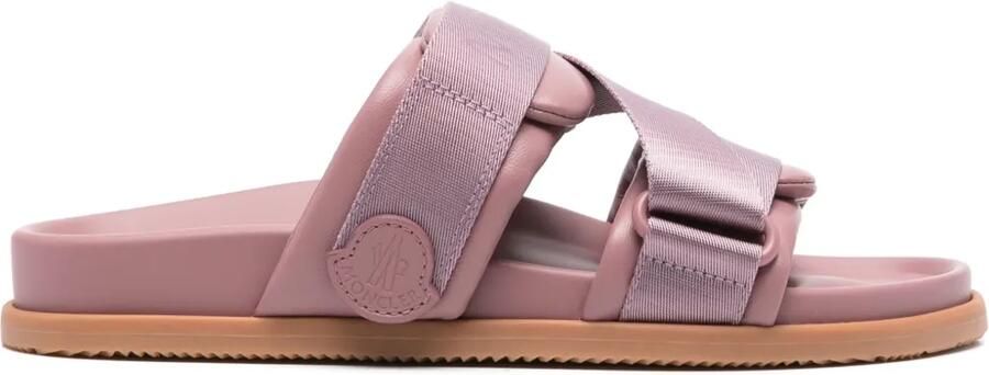 Moncler Badslippers met logo-jacquard Paars