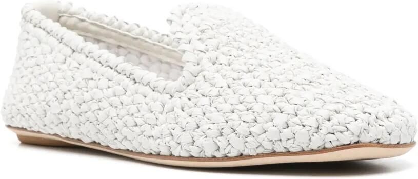 Moncler Geweven slippers Wit - Foto 4