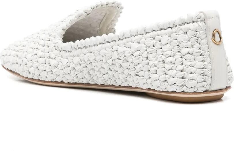 Moncler Geweven slippers Wit - Foto 2