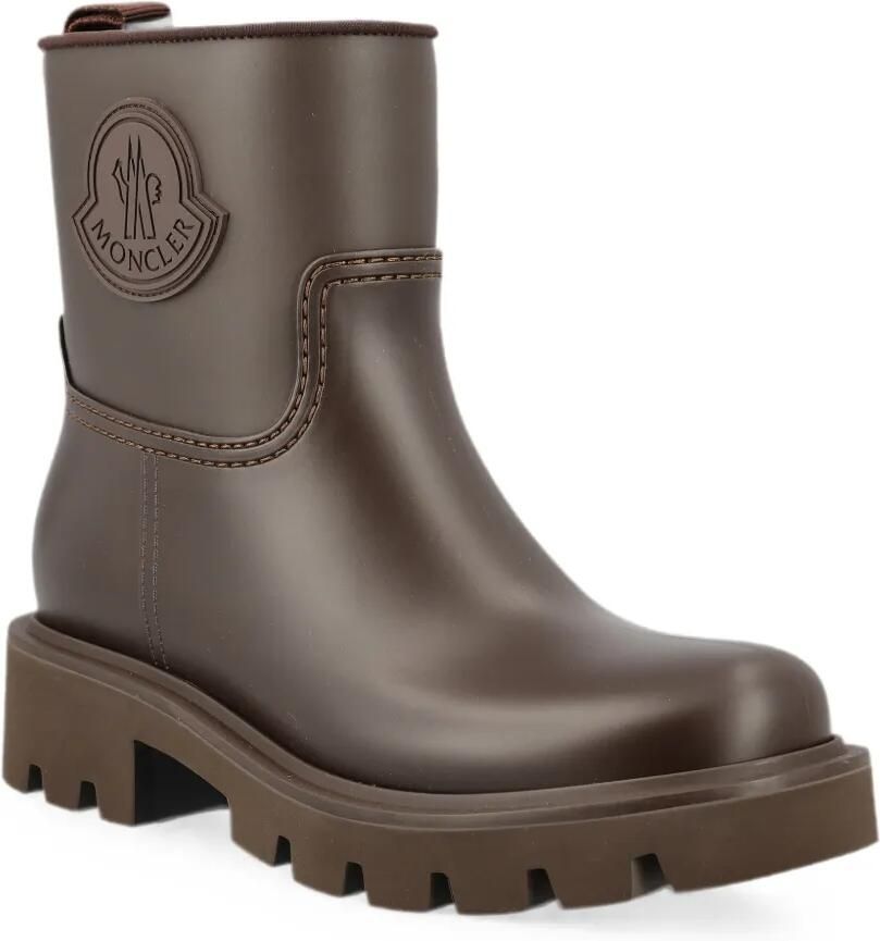 Moncler Kickstream enkellaarzen met logo-patch Bruin - Foto 2