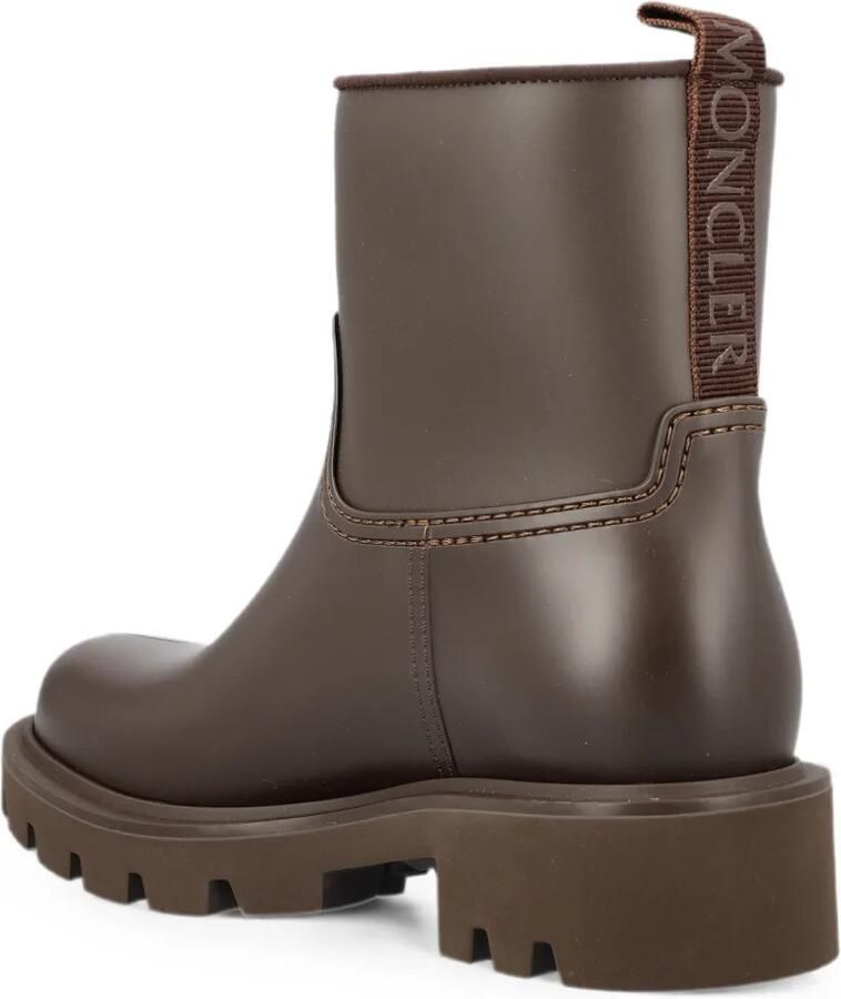 Moncler Kickstream enkellaarzen met logo-patch Bruin - Foto 3