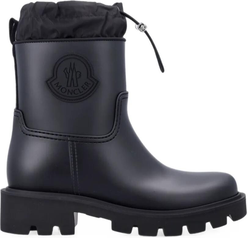 Moncler Kickstream enkellaarzen met trekkoord en logo-patch Zwart