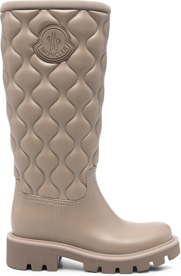 Moncler Kickstream gewatteerd regenlaarzen Beige