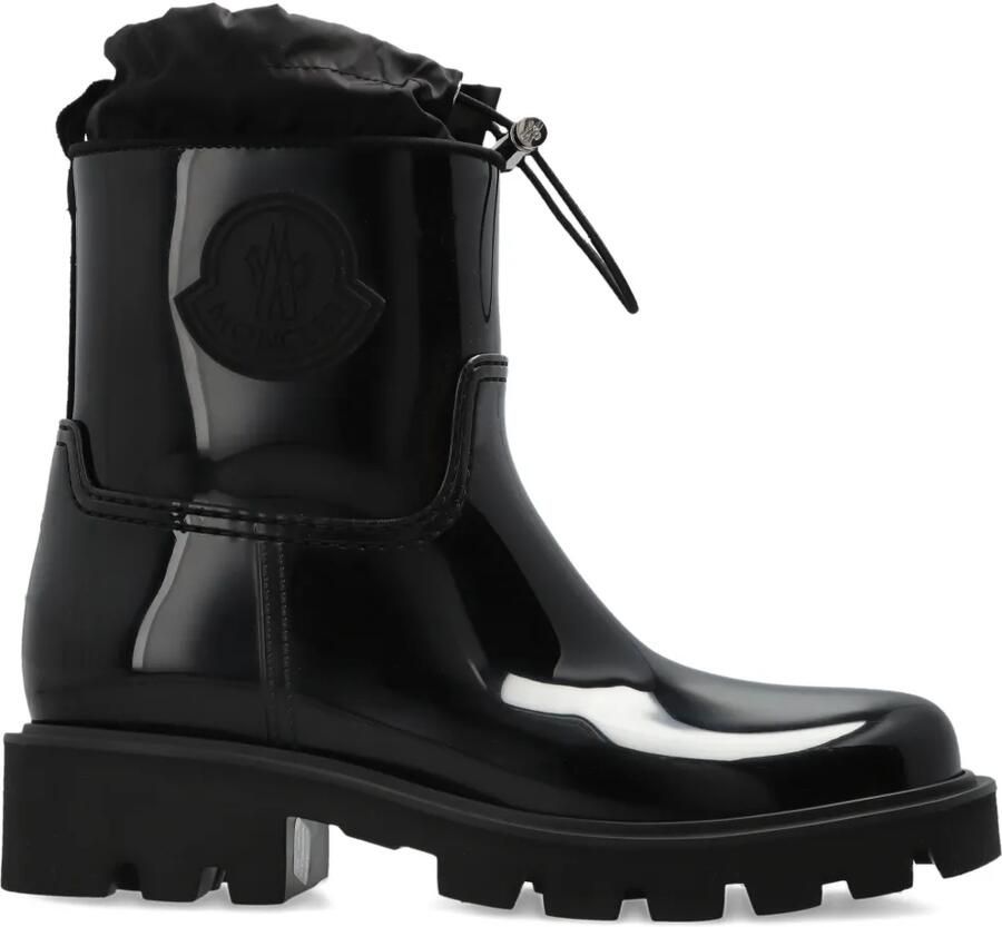Moncler Kickstream regenlaarzen met logopatch Zwart