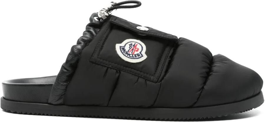 Moncler Mon Pocket slippers Zwart