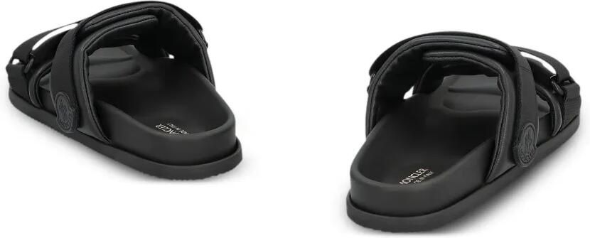Moncler Mon Summer leren sandalen met dubbele bandjes Zwart - Foto 3